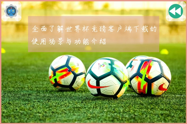 全面了解世界杯竞猜客户端下载的使用场景与功能介绍